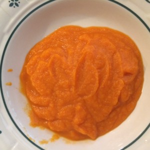 Yum, pureed carrots