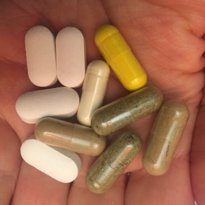 My meal-time pile o' pills